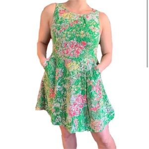 ANTHROPOLOGIE Maeve Lace Floral Verbena Dress Sz 10 - Perfect for Spring